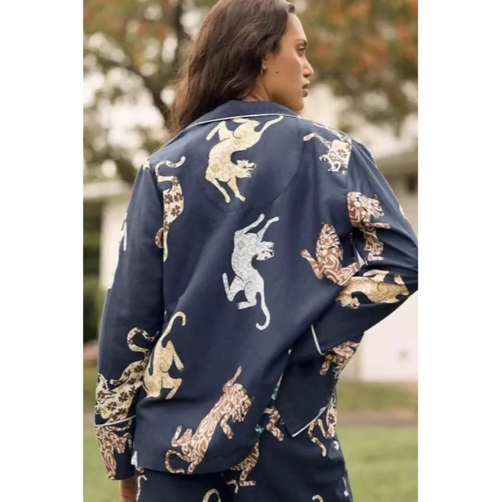 Anthropologie flannel pajama shirt - Picture 7 of 7